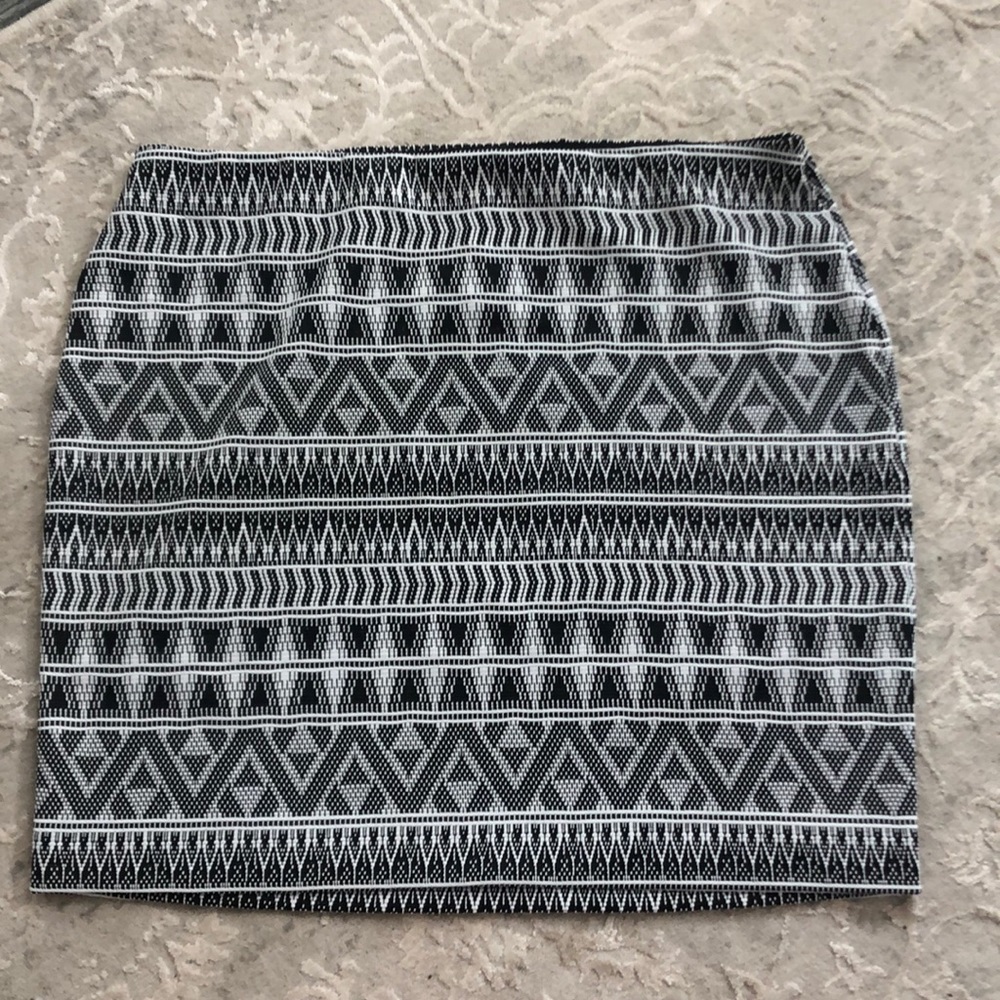 Express High Waisted Aztec Mini Skirt